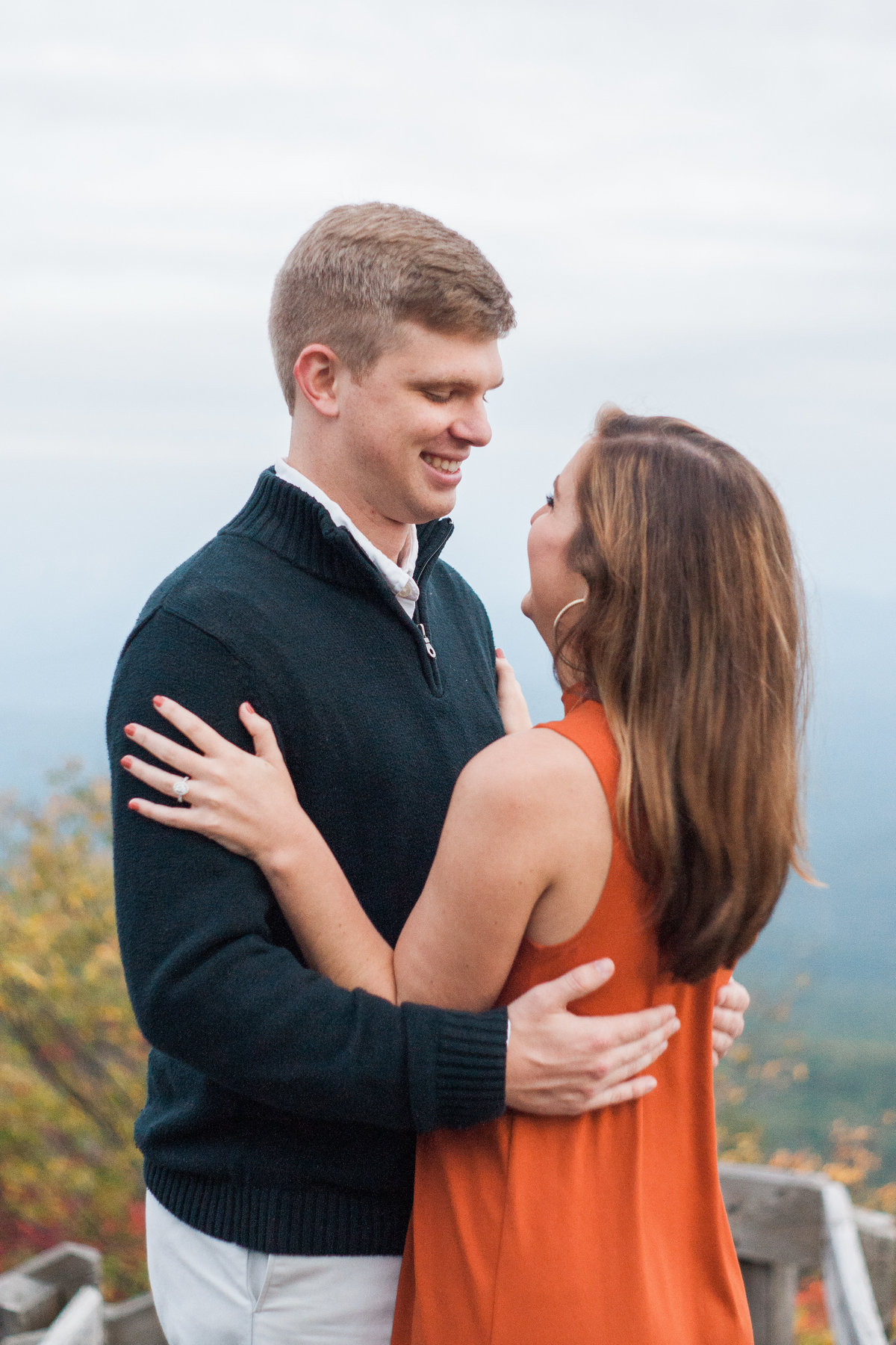 Adventurous Blue Ridge Parkway engagement session photographed at Rough Ridge by Boone Engagement Photographer Wayfaring Wanderer.