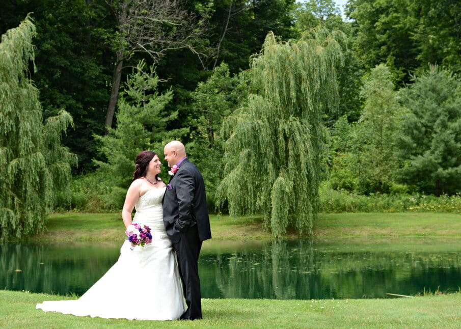 wedding-couple-pond-heather-glen-ashburn-ontario
