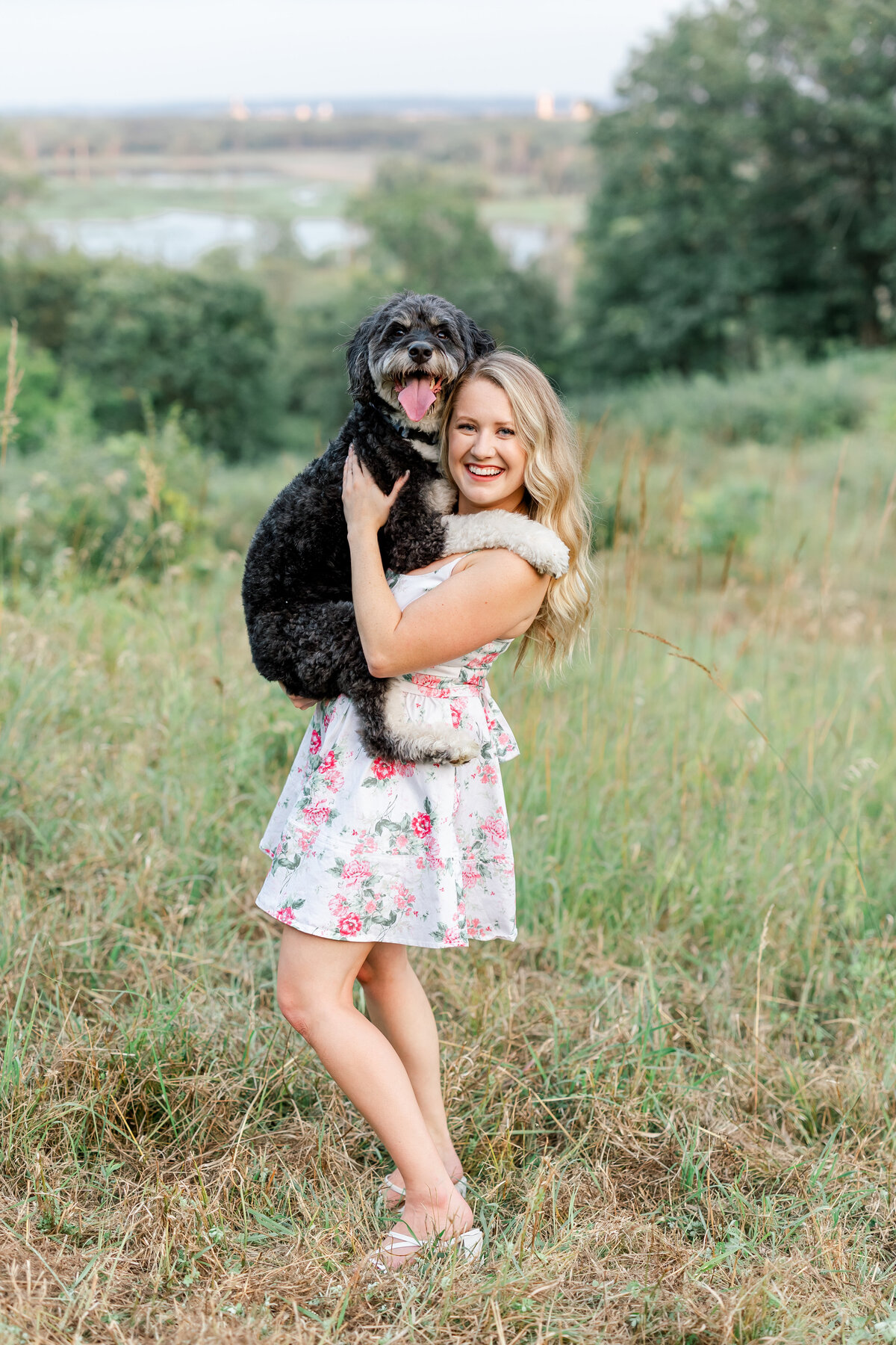 one of the central florida wedding photographers with her dog