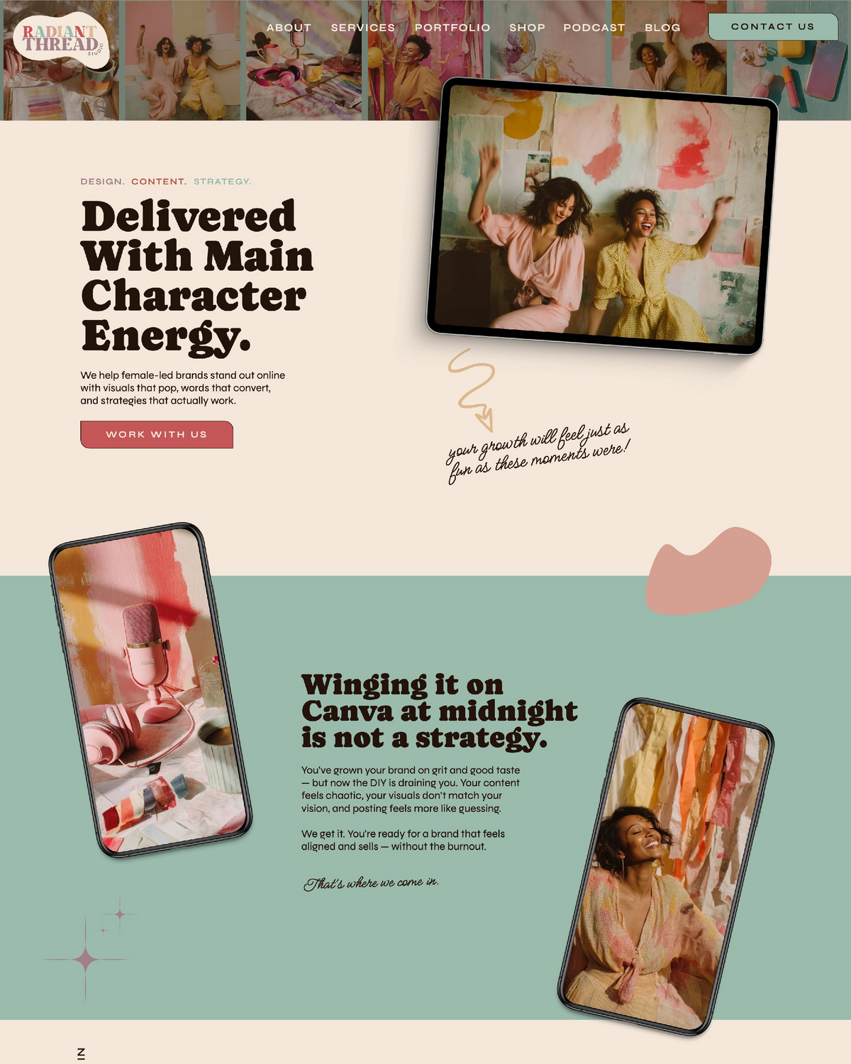 showit template for creative agency