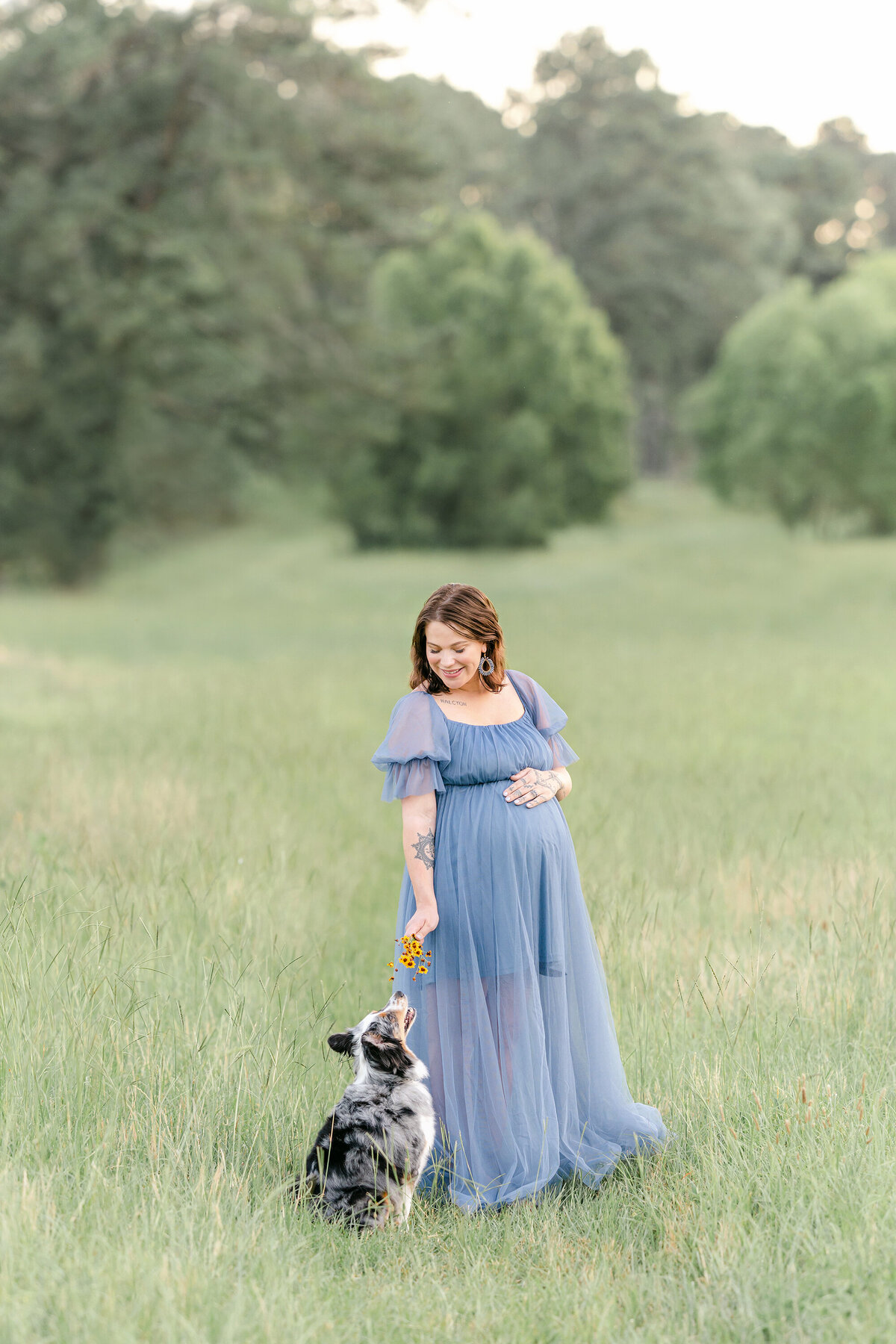 Central Alabama Maternity Photosession with dog