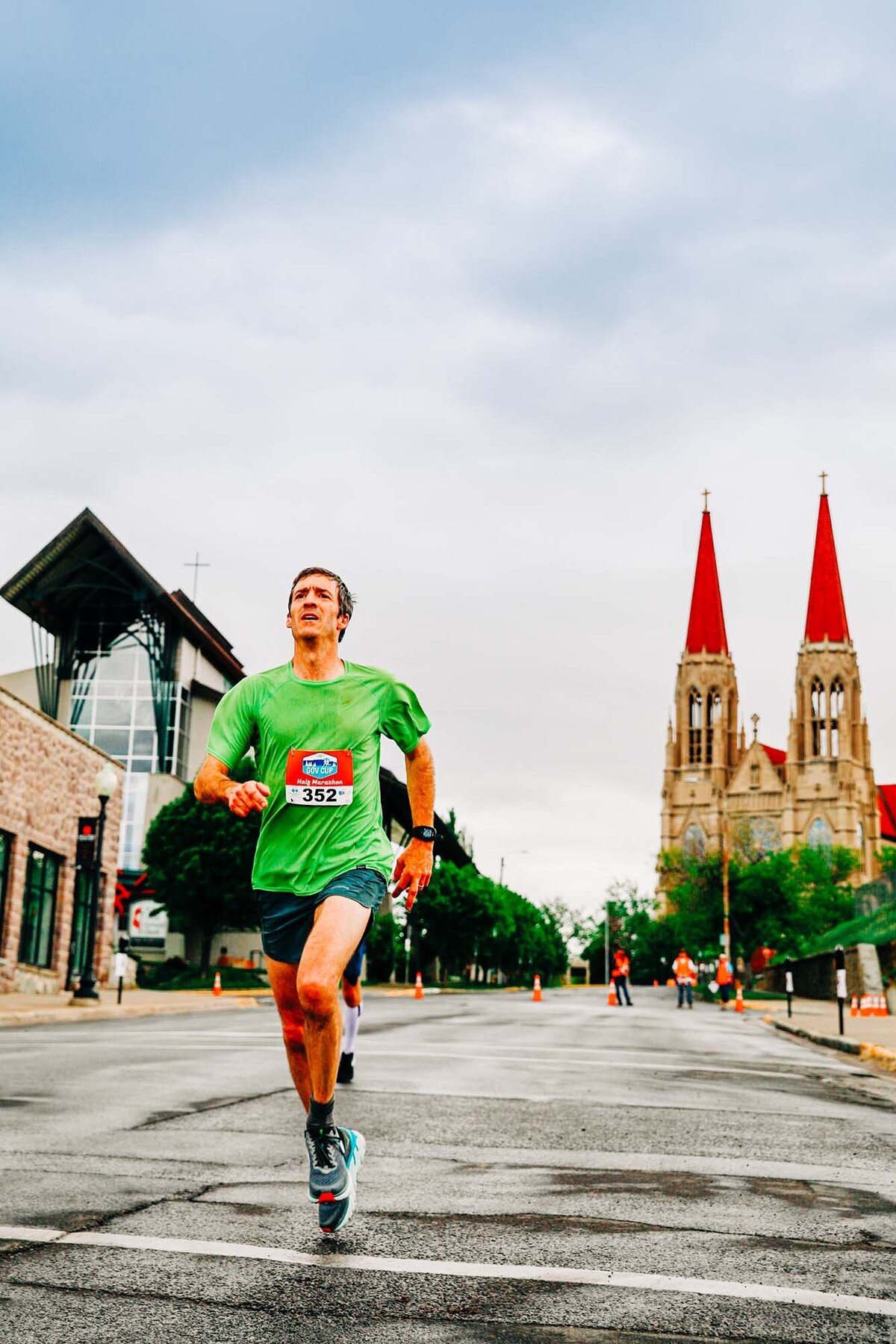 Runner at Governor's Cup Marathon in Helena, Montana