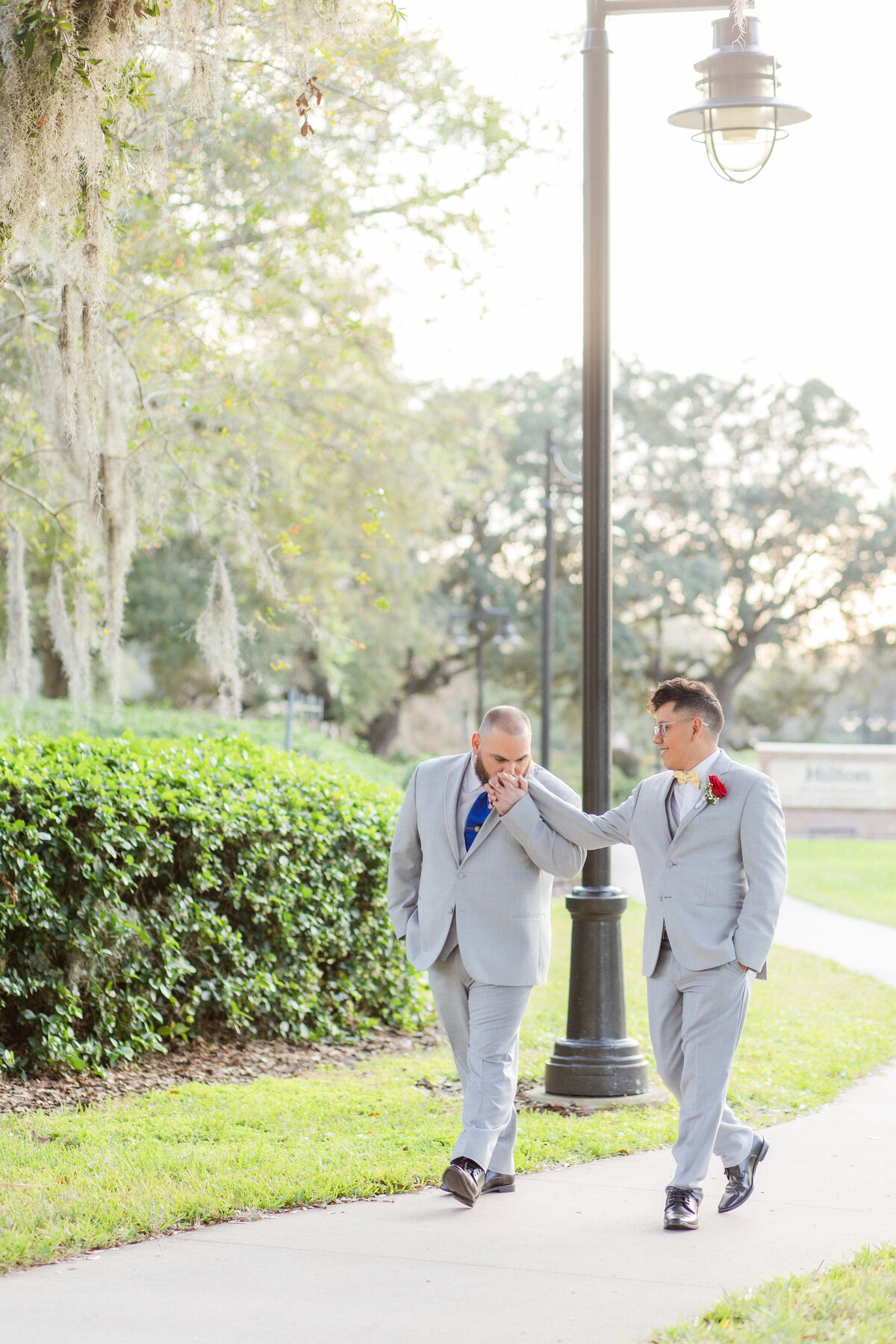 Gay Couple during their Disney Wedding in orlando florida