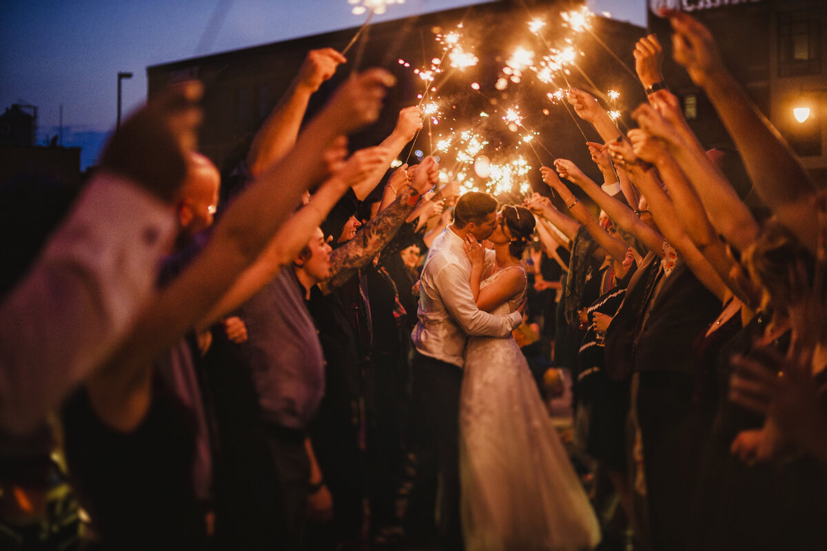 Sparklers Wedding Photo