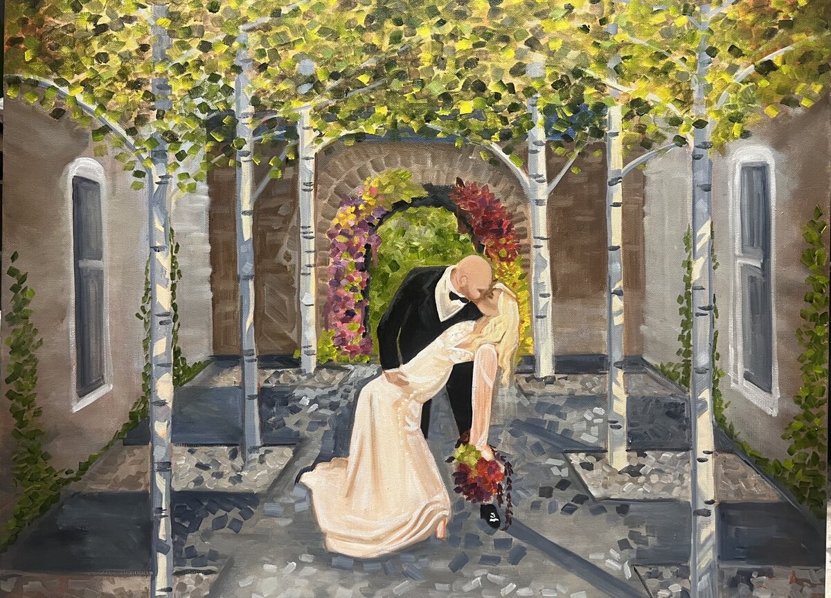Vibrant Live Wedding Painting