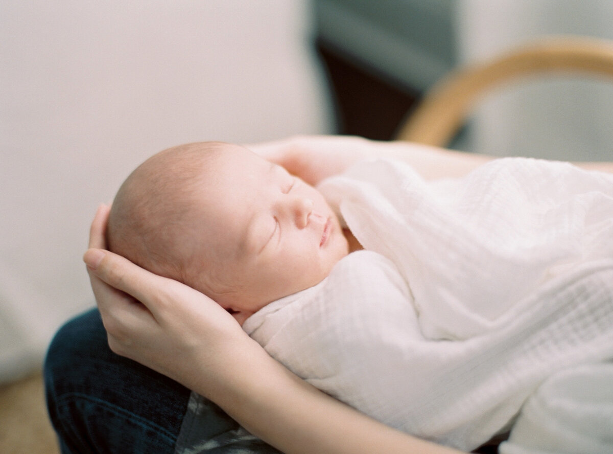 lifestyle newborn session on film in rochester, ny