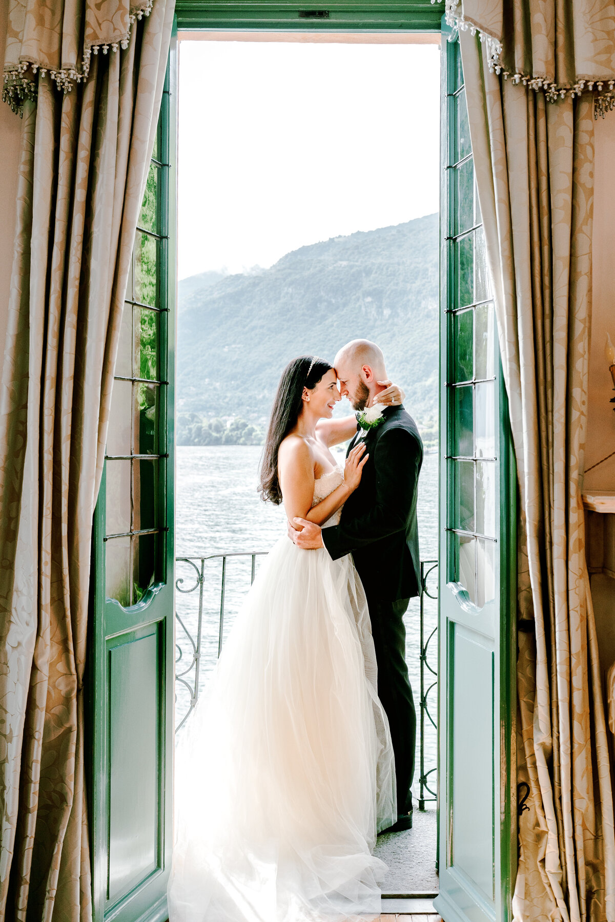 Film photograph of an elopement at Villa Cassinella on Lake Como Italy
