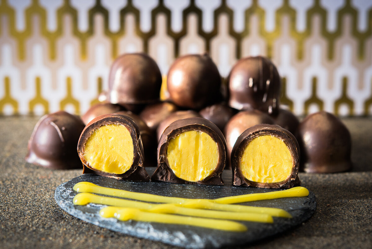 Mango filled chocolates