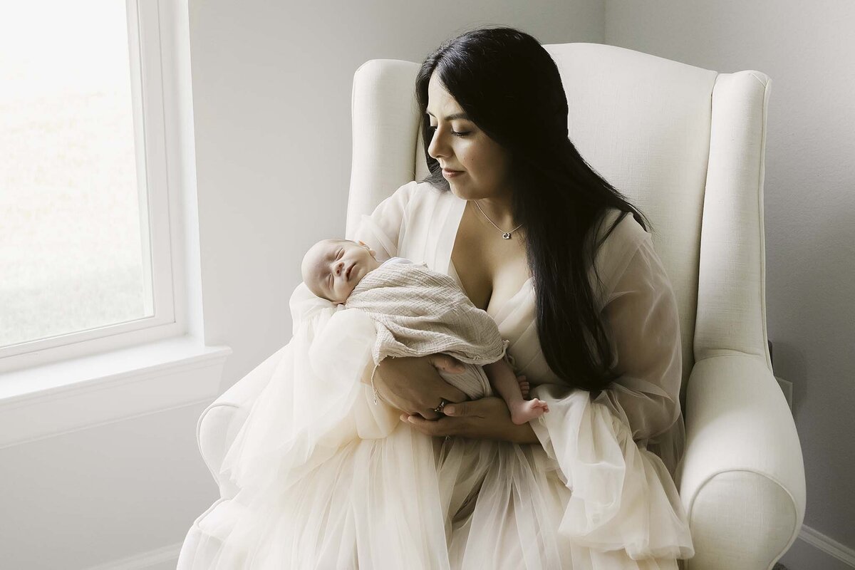 Newborn Photography at home - Mom and Baby Boy