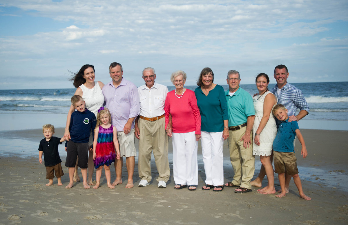 large group shots at beach