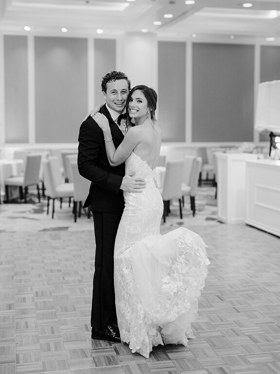 Bride and groom first dance at