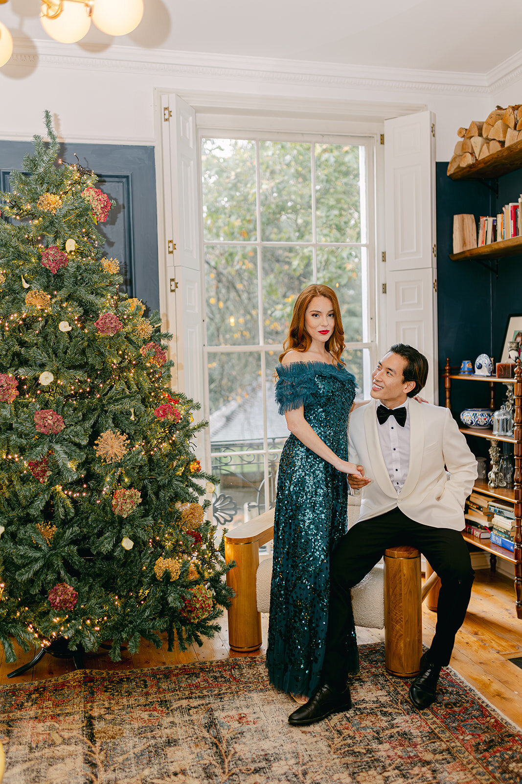 338 - Christmas Elopement Photo Shoot - Tall House On The Square -  Maila Enea Events  - Joana Senkute Photography - London
