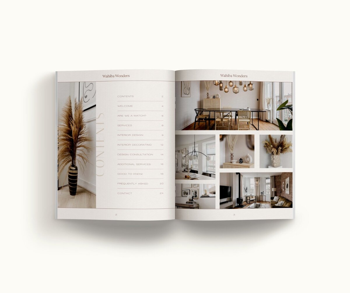 Minimal pricing guide template for interior designers Wahiba Wonders 3