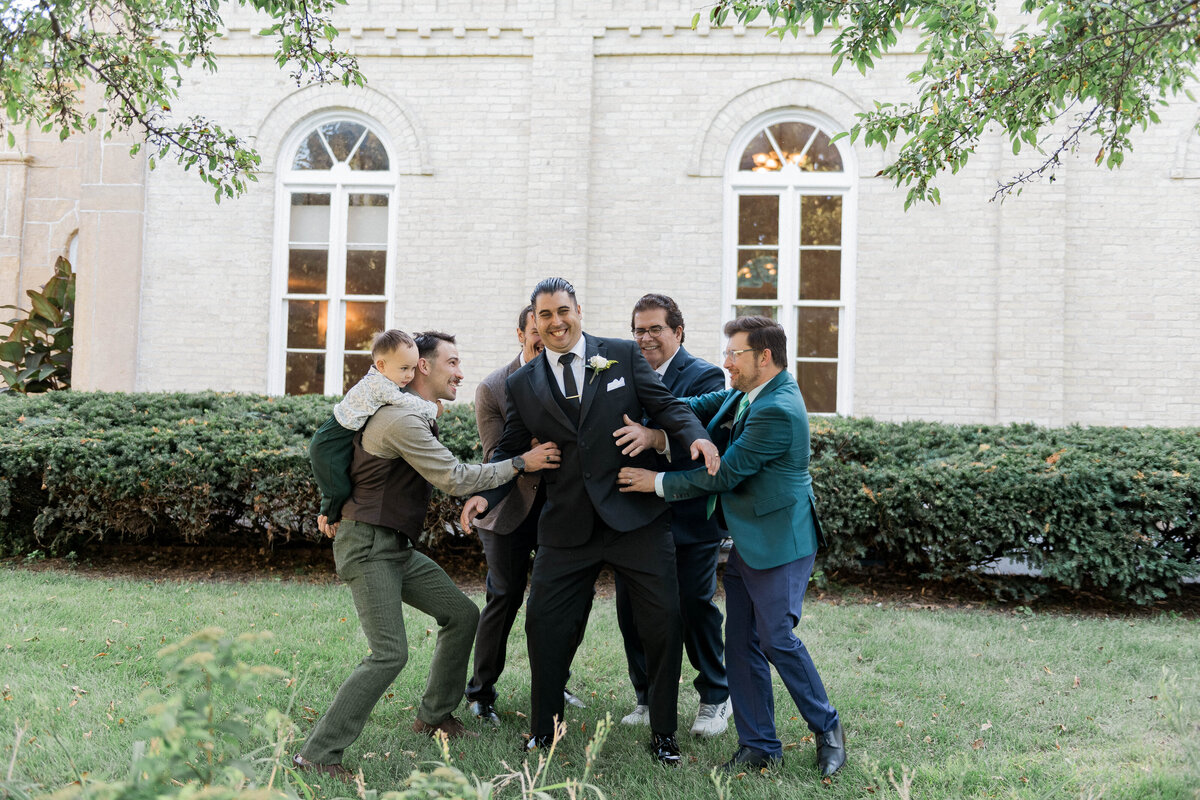 Candid sunset moment at wedding