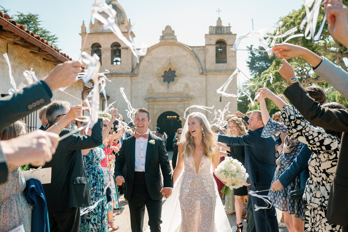 Wedding photography for a wedding at the carmel mission