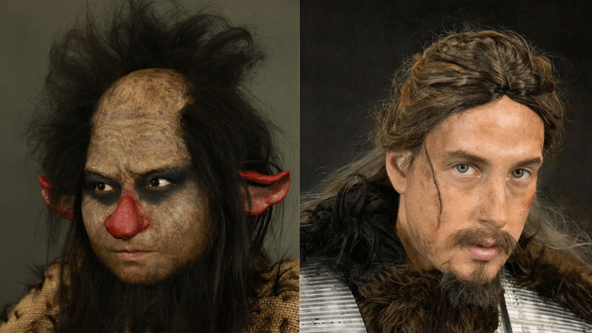 Character makeup troll and Middle Ages man- Makeup by Molly
