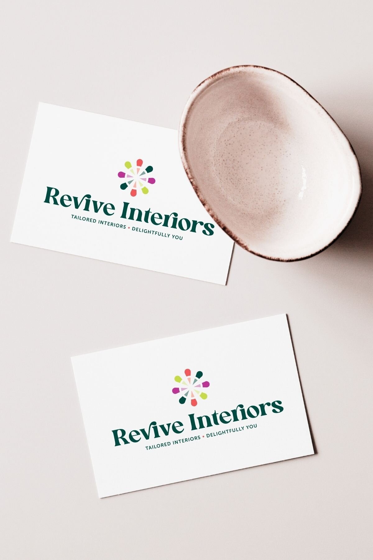 interior designer logo on business cards