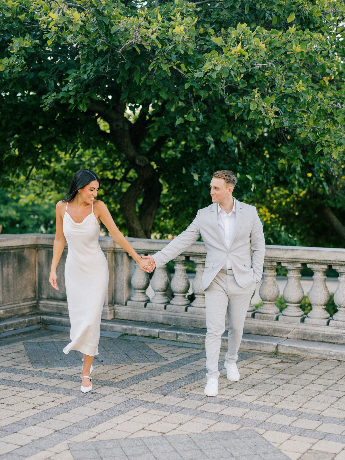 Sunset Engagement Photo at Chicago's Museum Campus