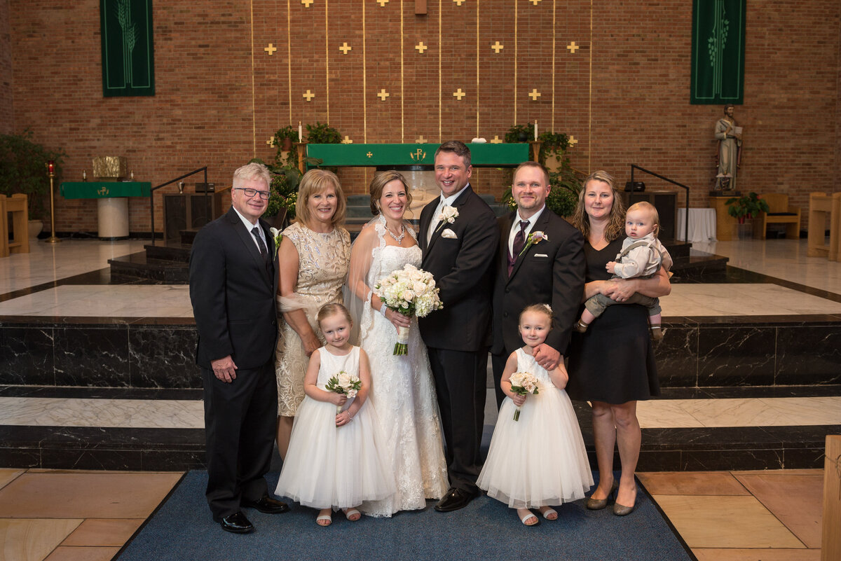Family formal at Saint Luke Church Erie.