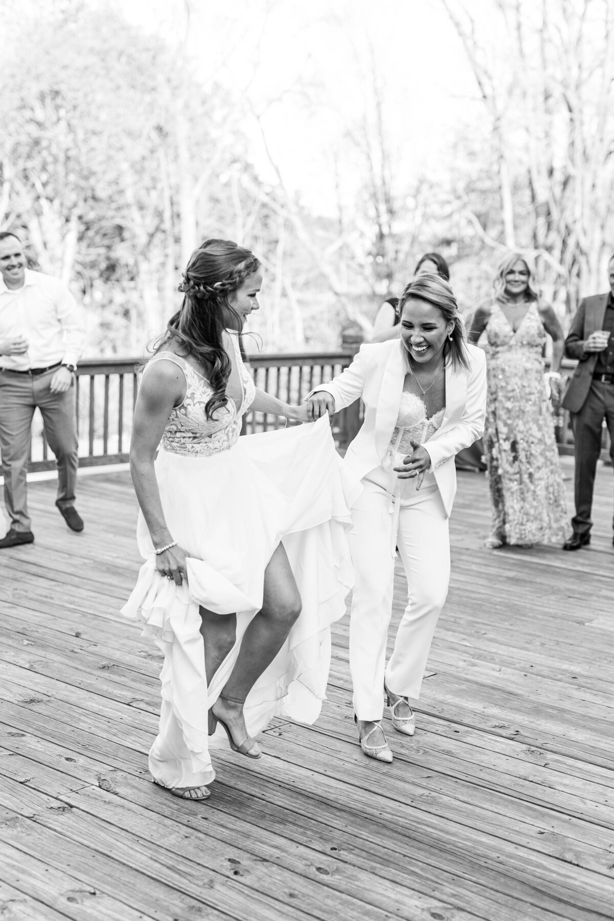 Bride and Bride dancing