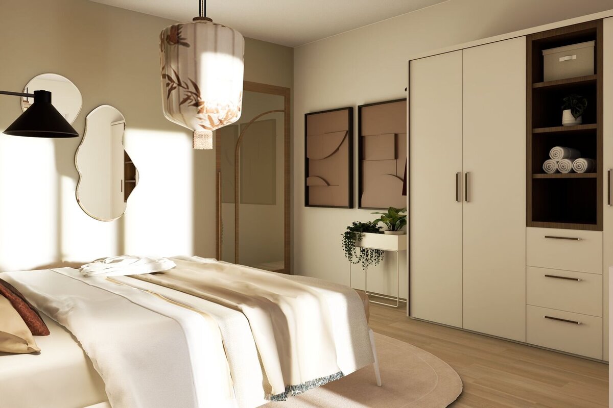 NIne Dots vakantiehuis slaapkamer ontwerp