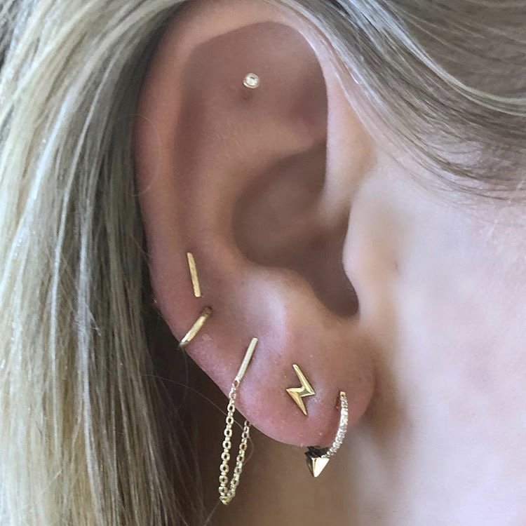 Ear piercing five Ashford Aesthetics