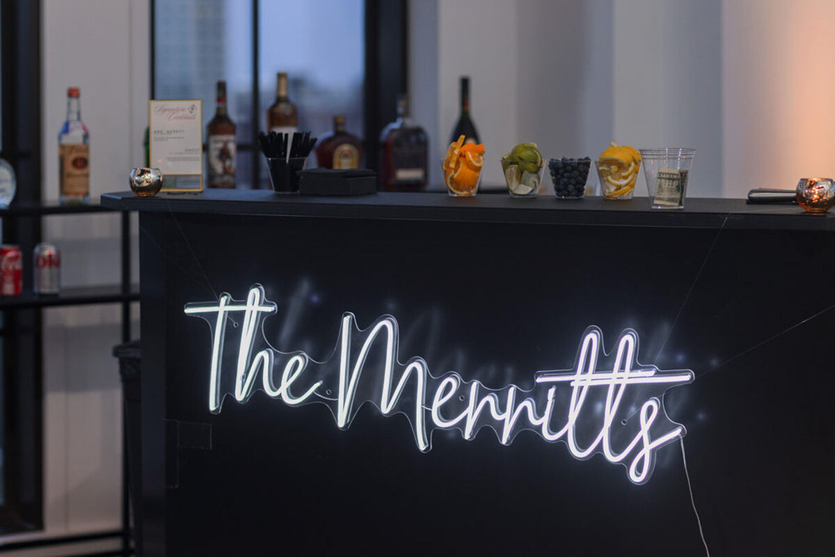 The Merritts neon sign