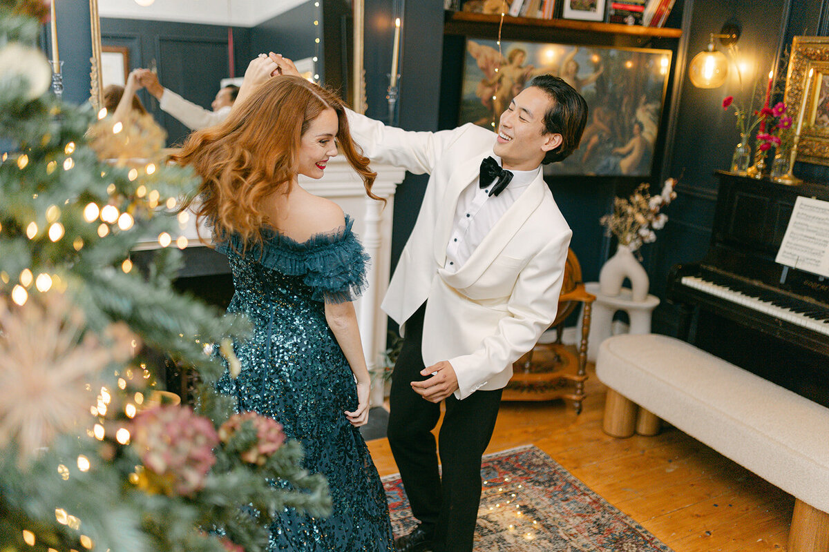 408 - Christmas Elopement Photo Shoot - Tall House On The Square -  Maila Enea Events  - Joana Senkute Photography - London