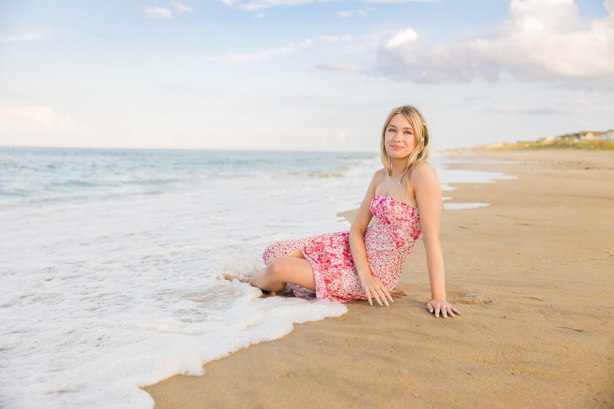 beach senior session nags head nc