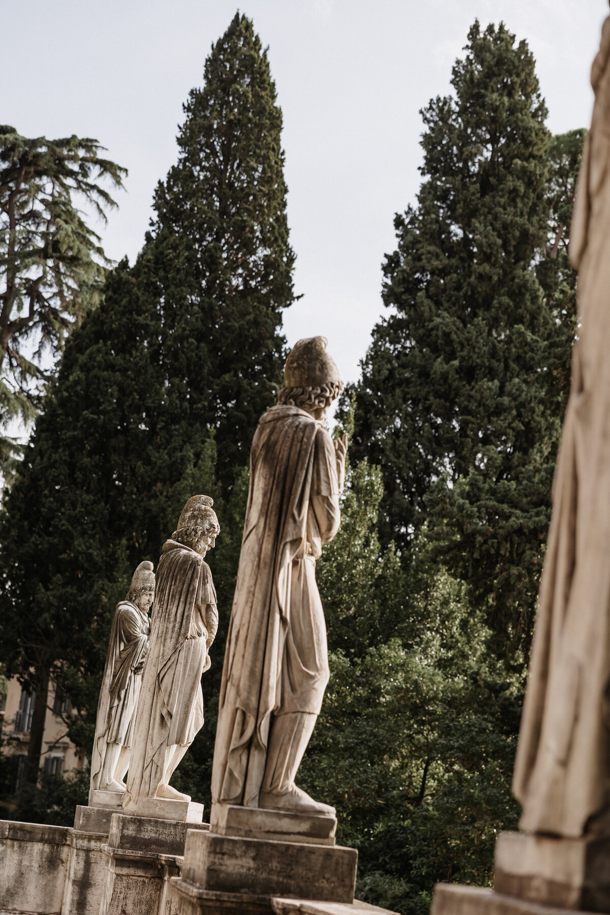 wedding venue detail landscape photo of statues