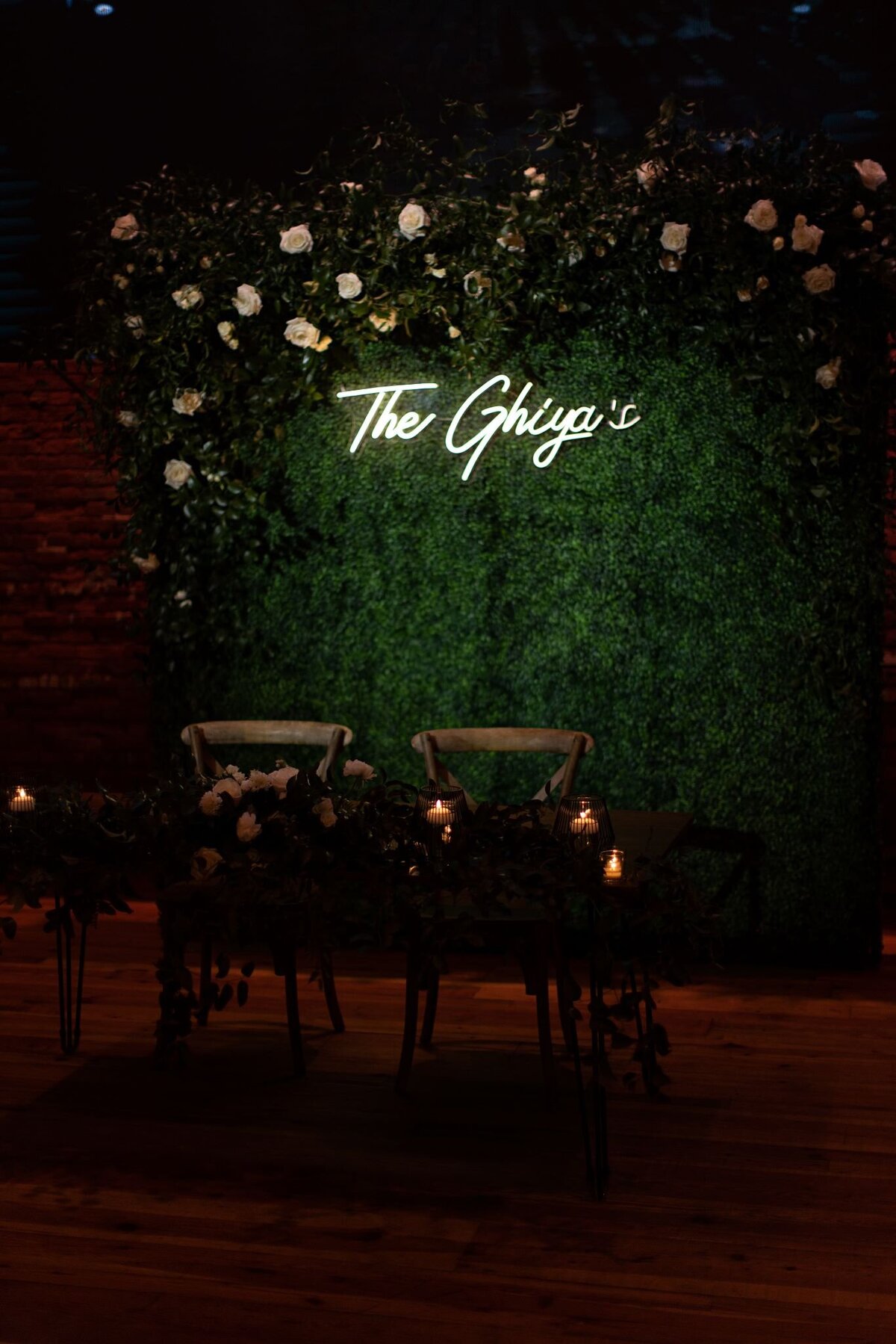 39 - Armature Works The Gathering Wedding Reception Sweetheart Table & Neon Sign - Tampa Bay Wedding Planner