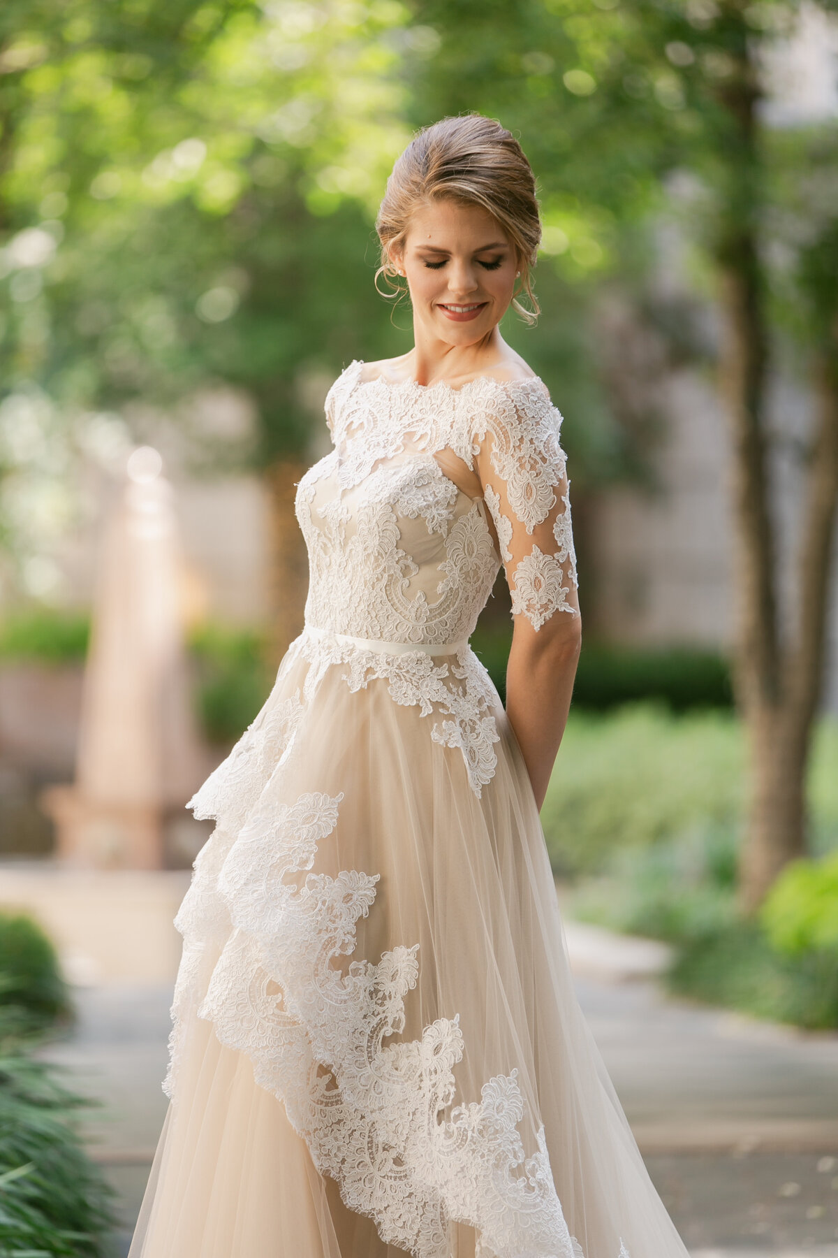 Bridal portraits at hotel crescent dallas