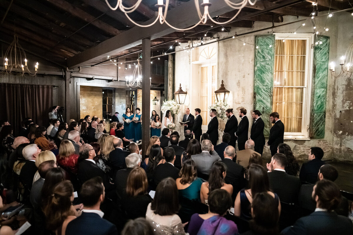 Wedding ceremony in Latrobe's courtyard