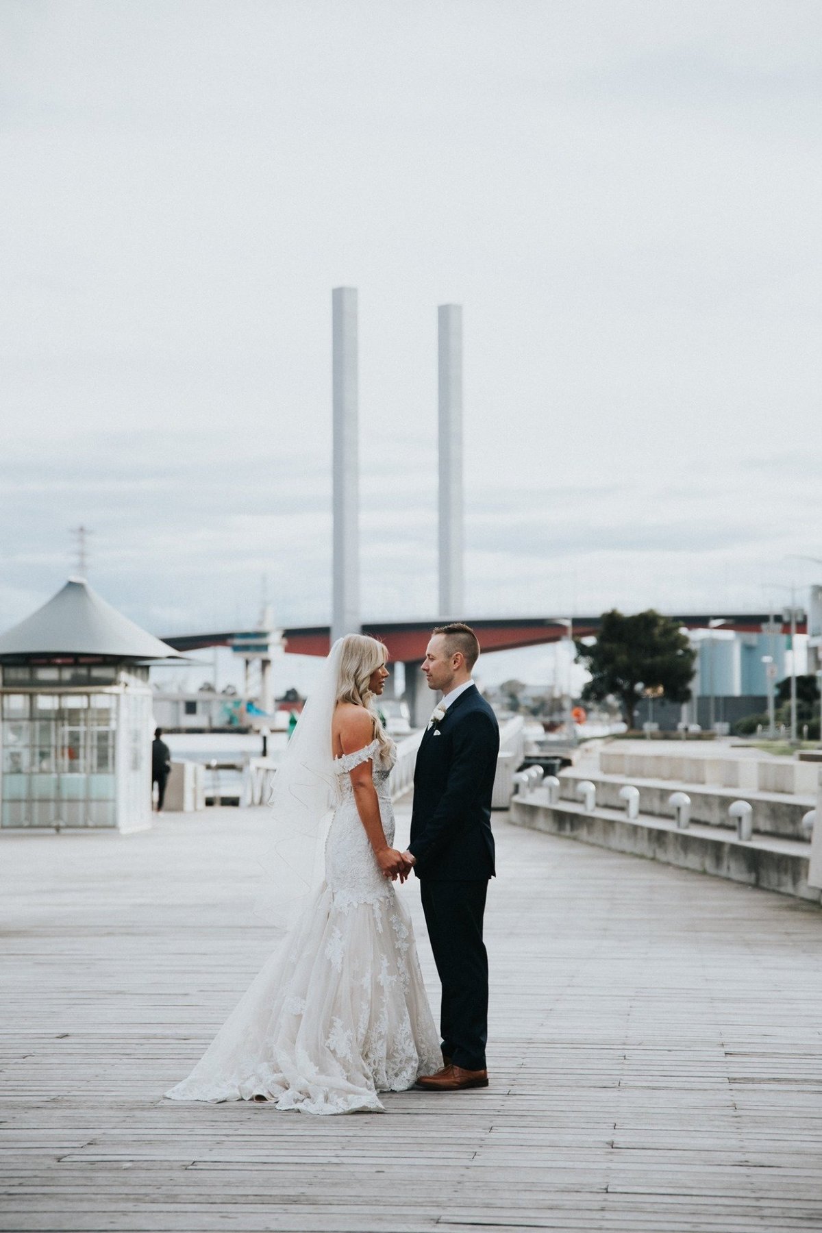 Bridal Portraits at Docklands Melbourne. All Smiles Wedding Photographer. Sapphire and Stone Photography