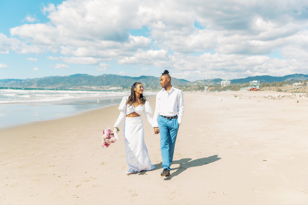 Elopement on Santa Monica Beach