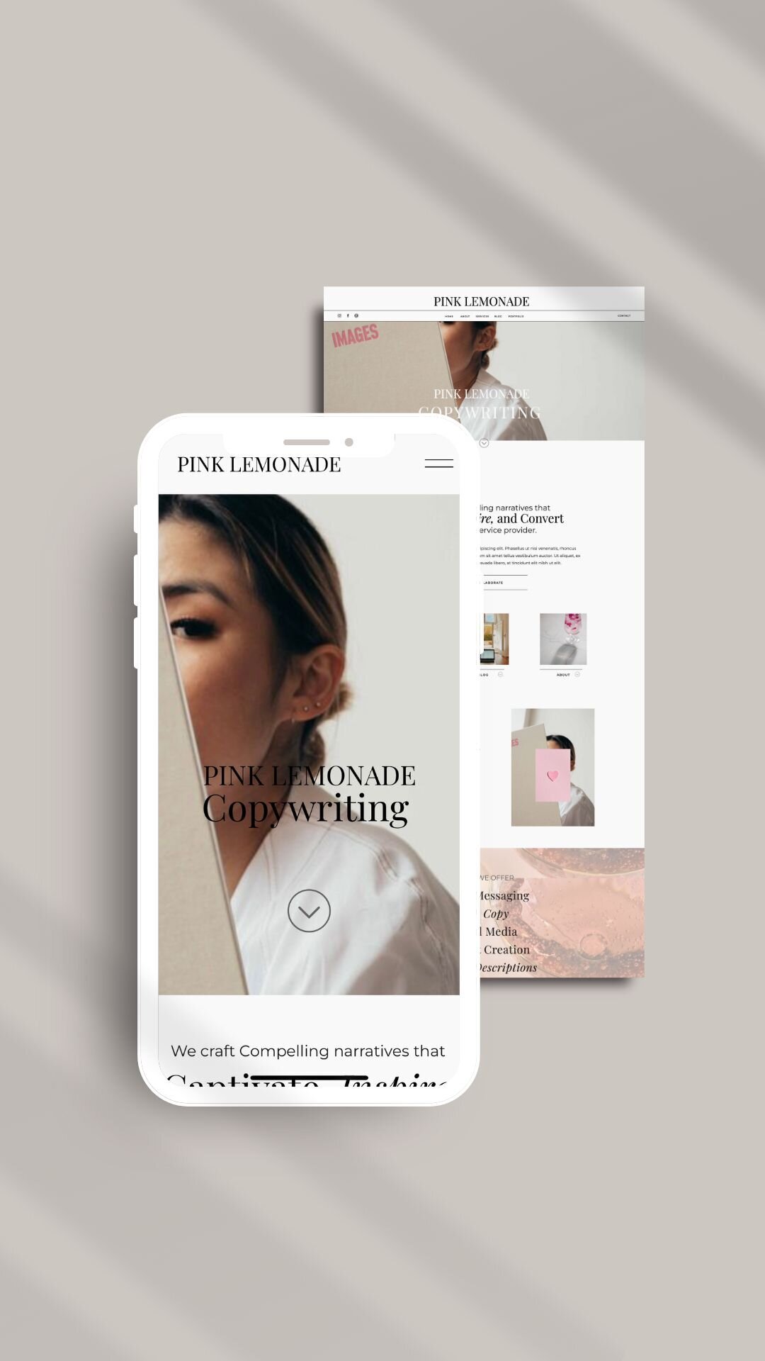 17Pink Lemonade Website template for any creative service provider 