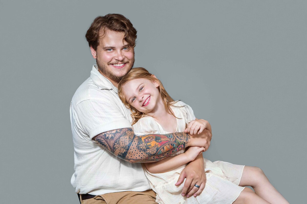 Tacoma Family Photographer Father Daughter Father's Day Photos Fun Colorful Lana Stewart Studios