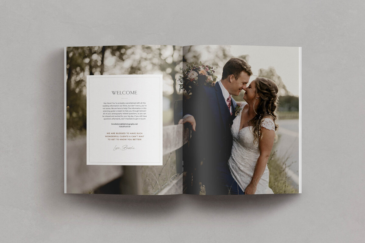 wedding photographer welcome guide