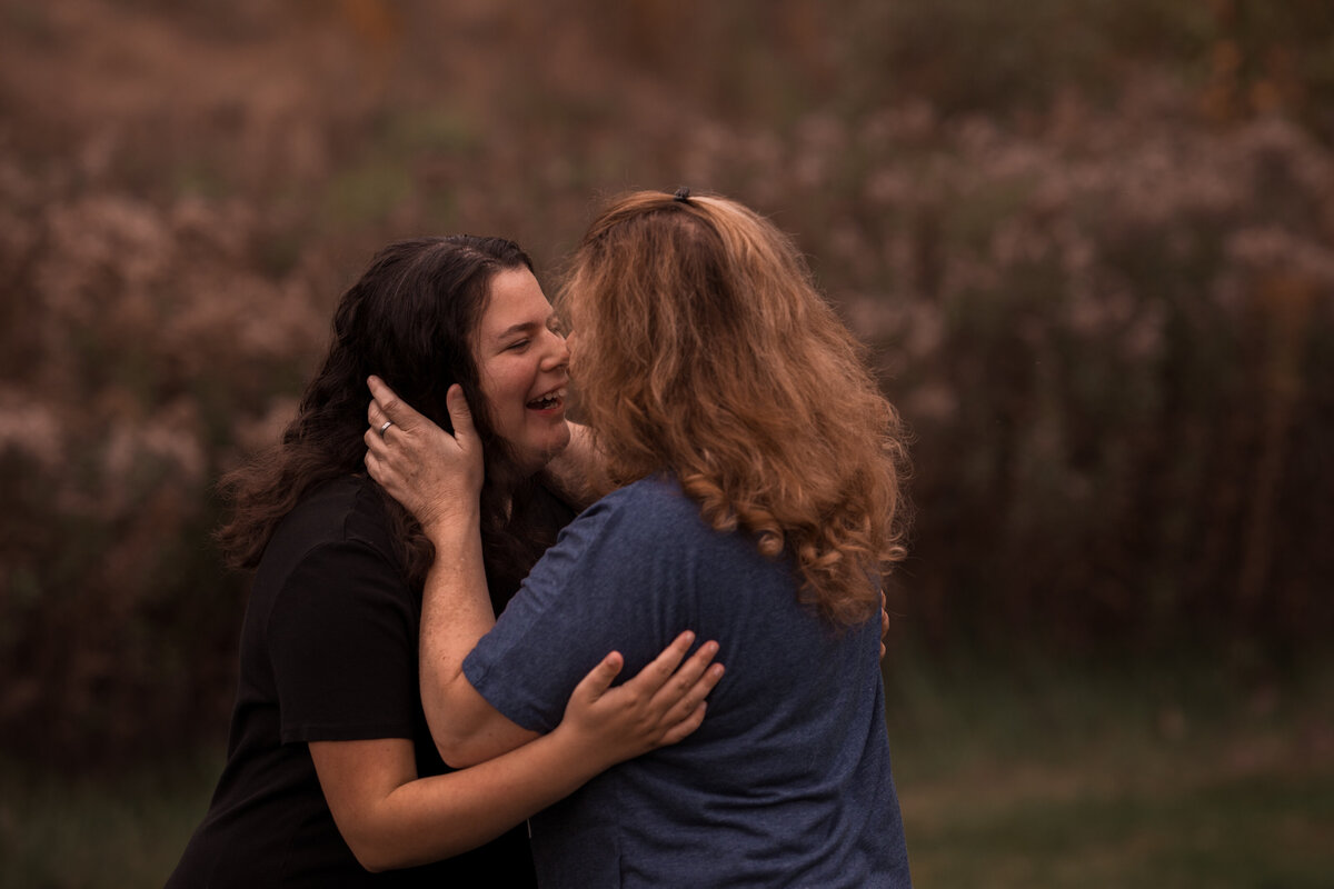 A big hug from mom before photos Vermont Senior Portraits