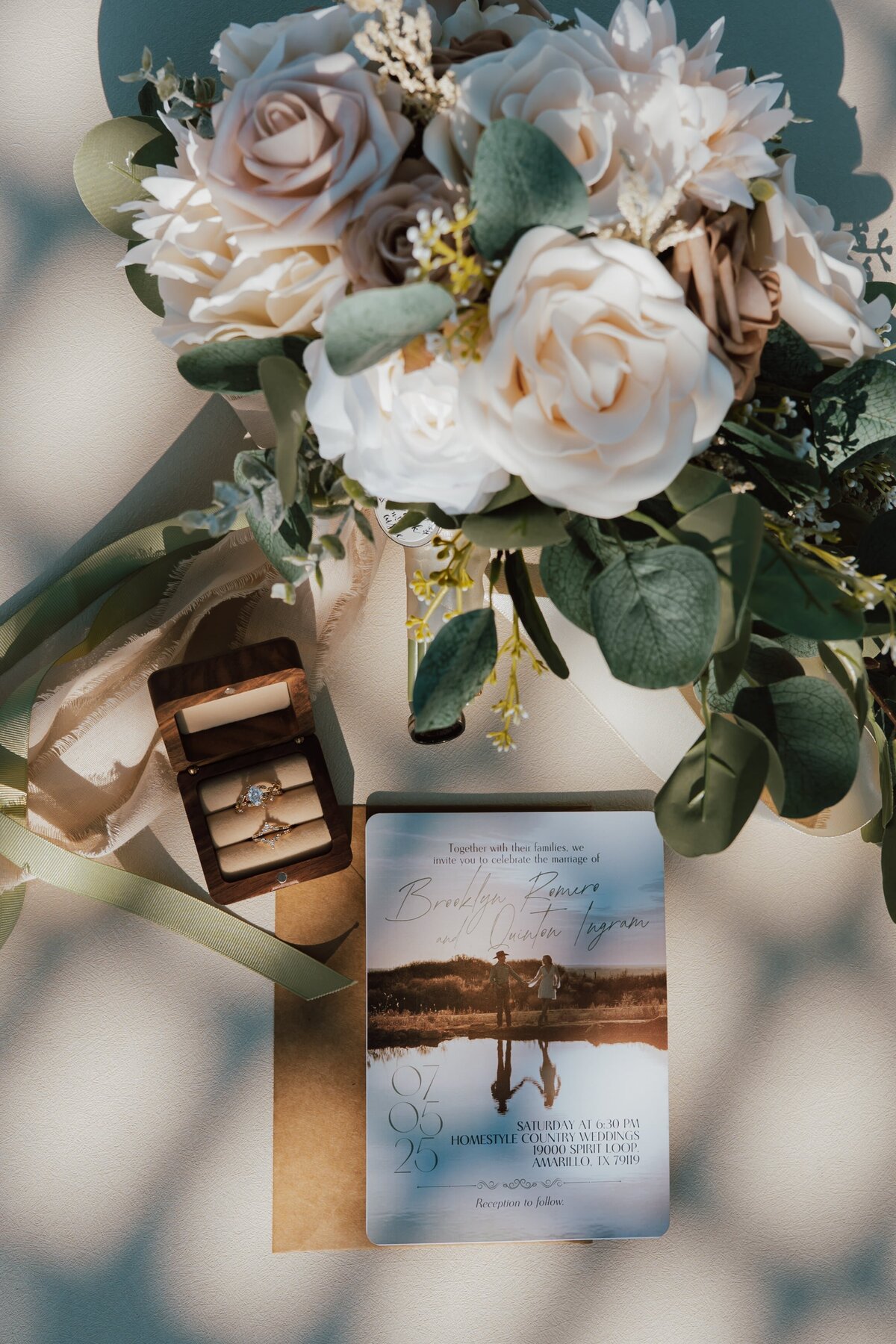 wedding detail flat lay