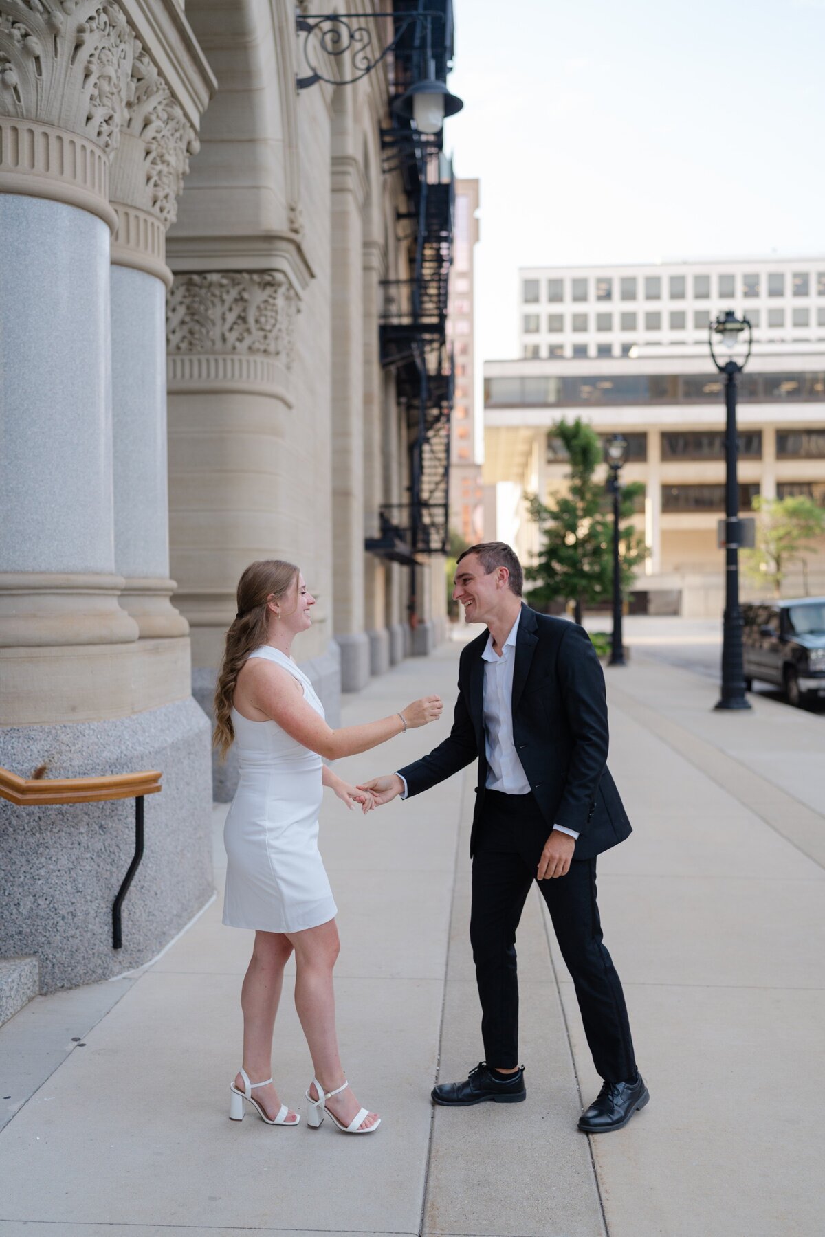 Downtown Milwaukee Elegant Engagement Session-20