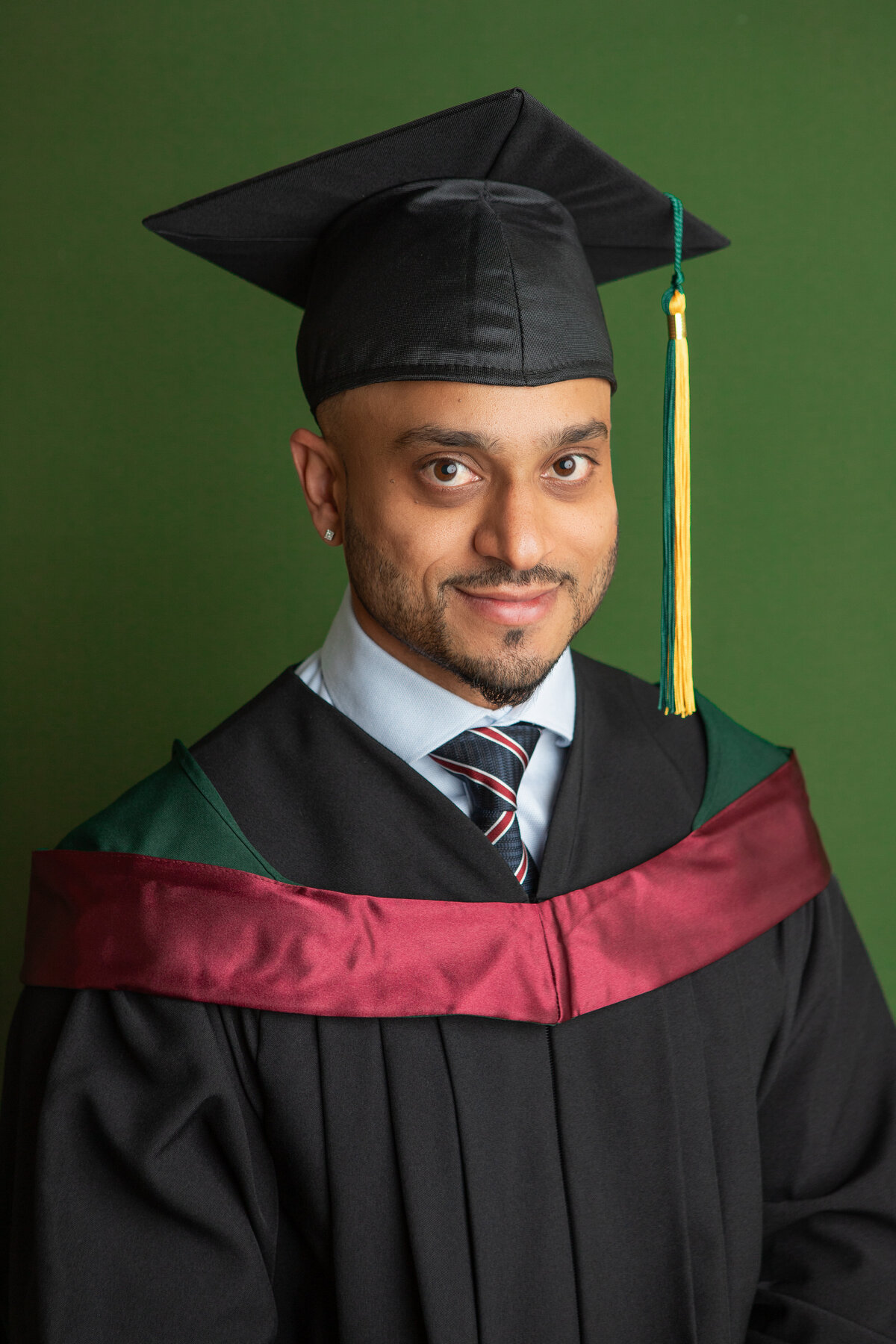 University of Alberta Green Backdrop Headshot