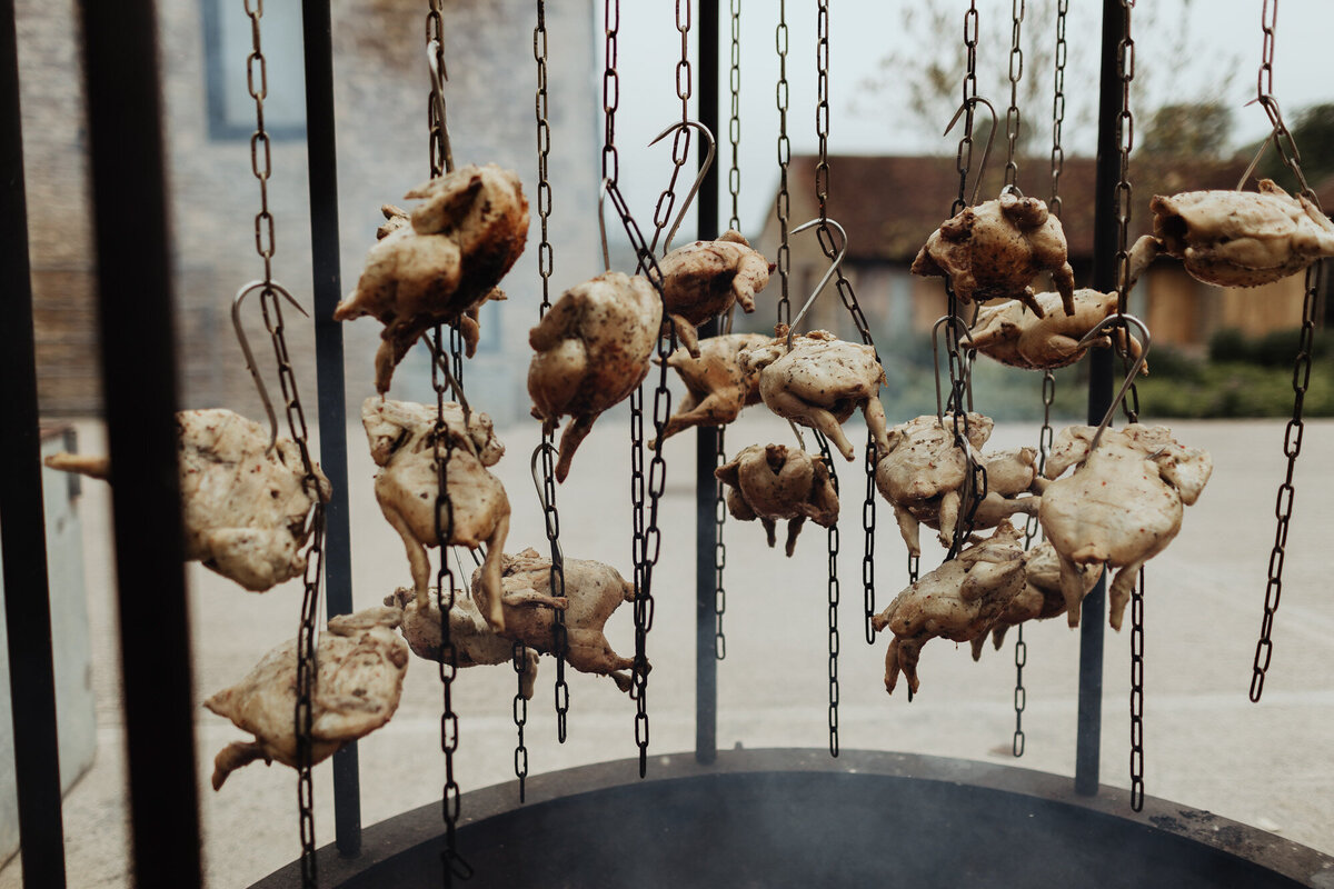 chickens roasting at hauser and wirth