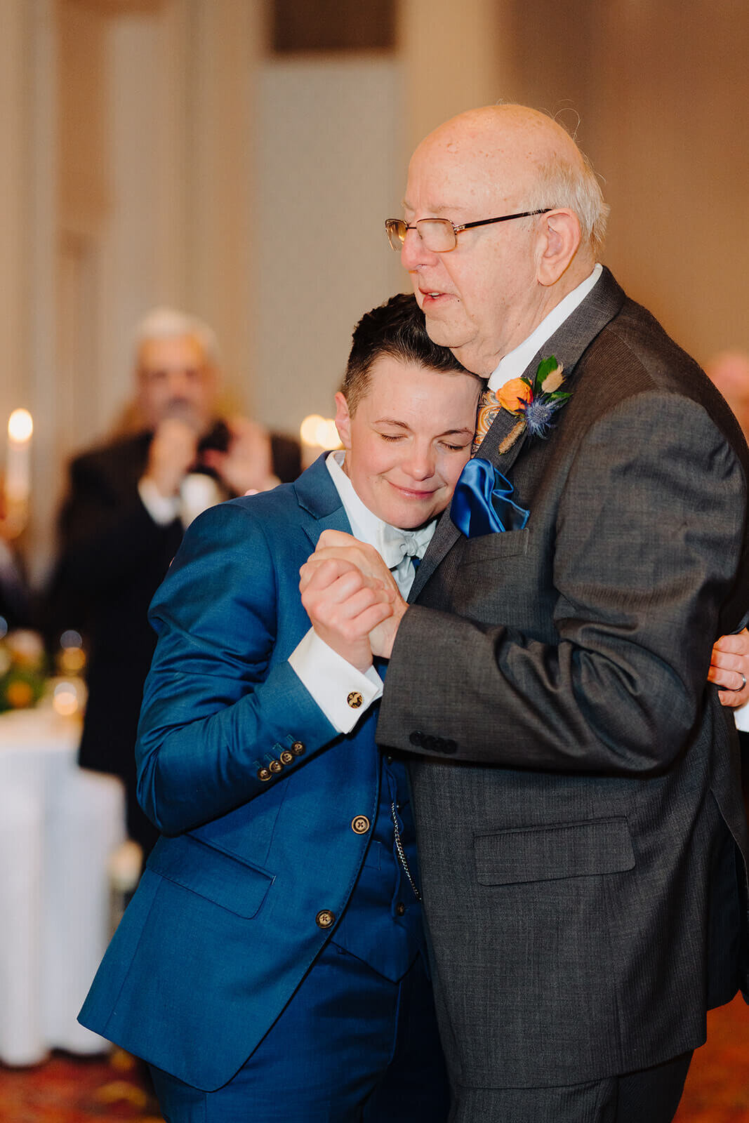 An emotional dance at a wedding