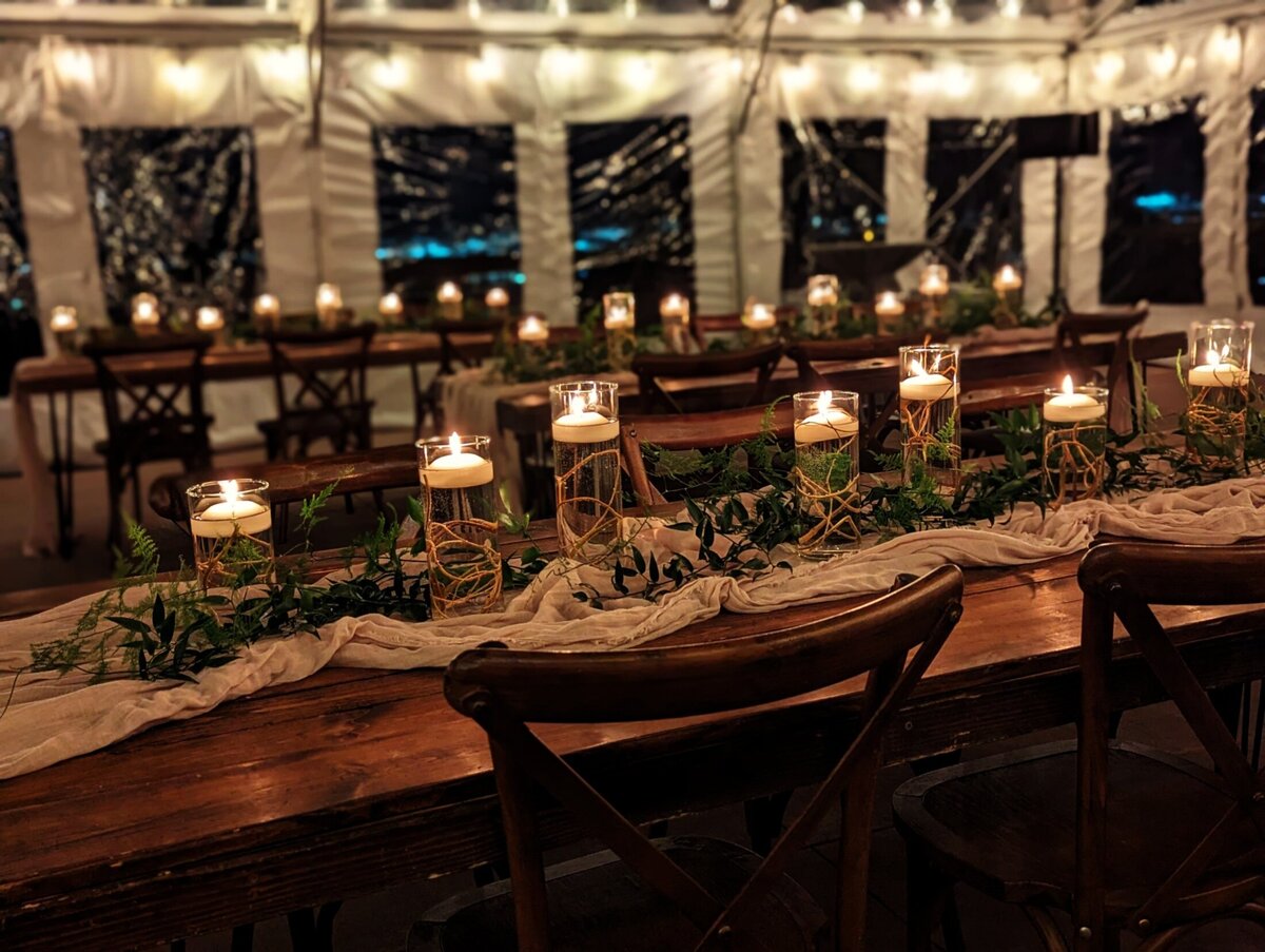 broadmoor corporate event long tables