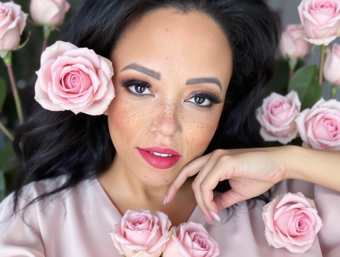 romantic_close-up_beauty_portrait_of_a_woman_lying_down_surrounded_by_soft_pink_roses_her_black_wav_u0d9sxbm895jjqyxfdpf_0