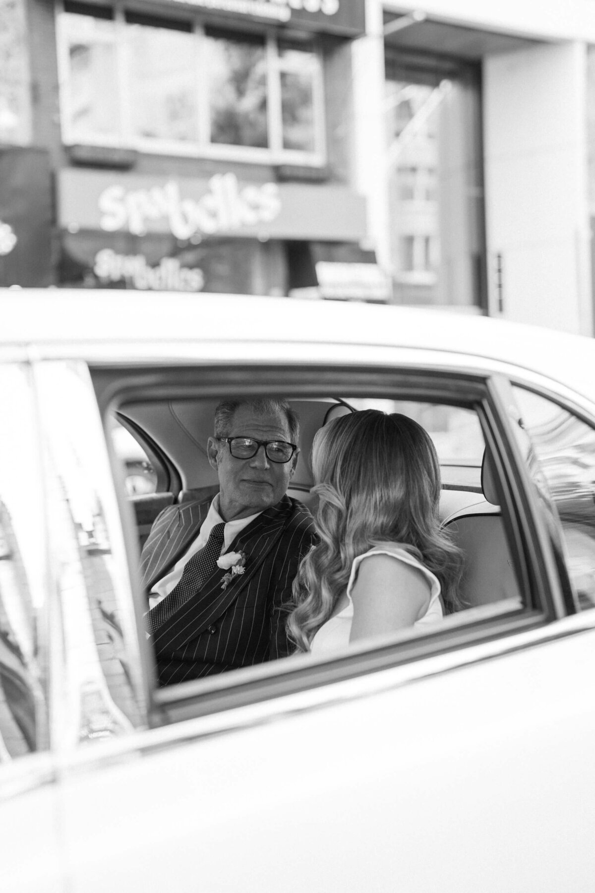 Bride and her father in a