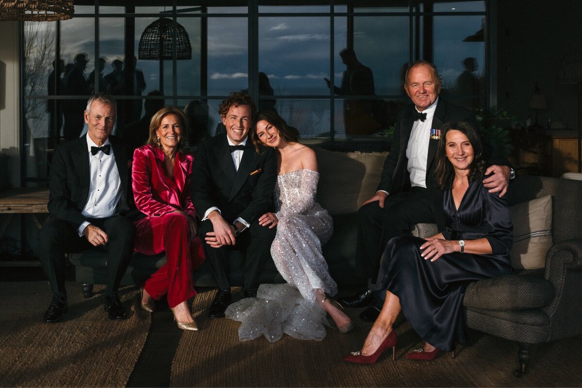 Family group photos at the secret suite at Gara Rock