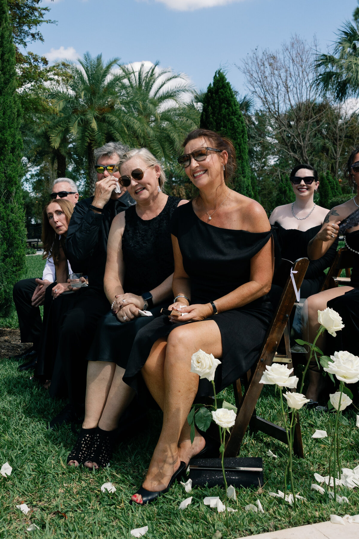 Guest reactions during ceremony at La Casa Toscana