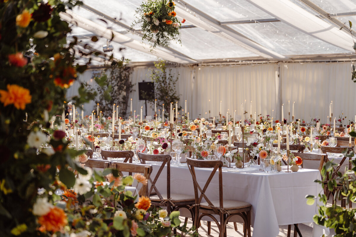 Hamswell House Wedding Breakfast - Marquee Decor & Florals Inspiration